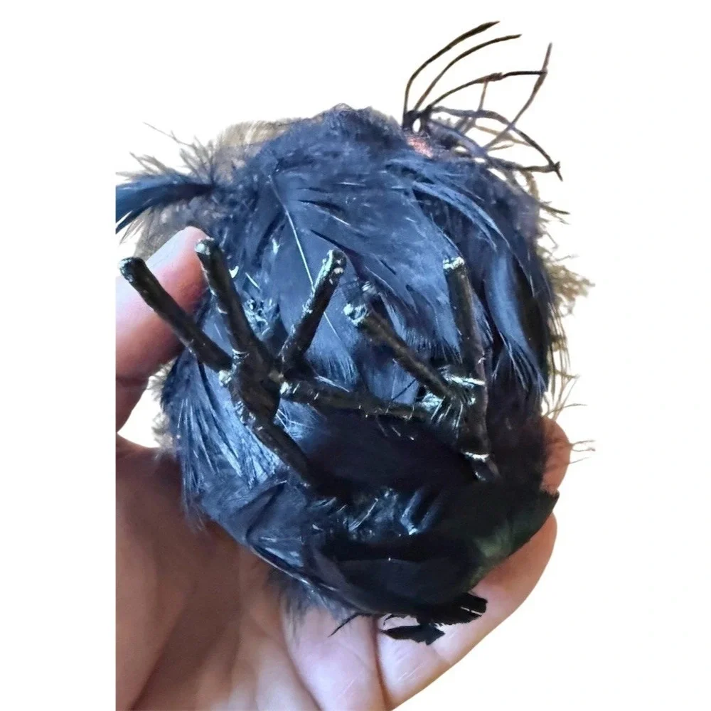 Pier 1 Imports Black Feather Owl Figurine Halloween Witch Hat 7 in decor fall
